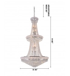  Three Tiers Chandelier (BET13XLCH) - Bethel International