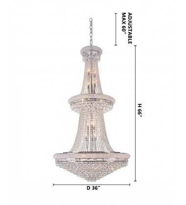  Three Tiers Chandelier (BET13XLCH) - Bethel International