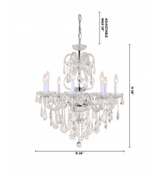  Chrome Finish Chandelier (BET37) - Bethel International