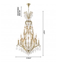  Clear Crystal Chandelier (BET66) - Bethel International