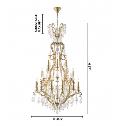 Clear Crystal Chandelier (BET66) - Bethel International Clear Crystal Chandelier (BET66) - Bethel International