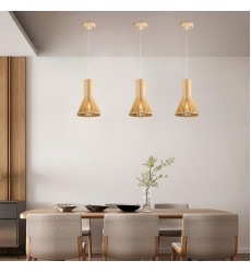  Wood Cage Frame Single Pendant Lighting (CL08) - Bethel International