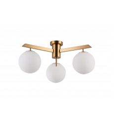  Milk white glass globe Flush Mount (DU100G) - Bethel International