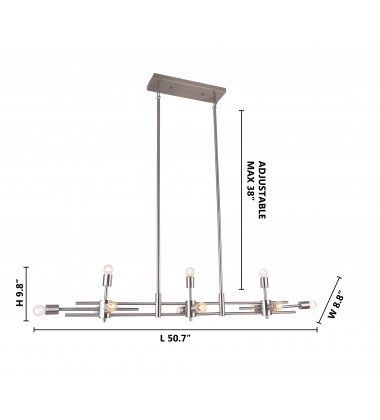  Iron Frame Ceiling Fixture (DU105SHN) - Bethel International