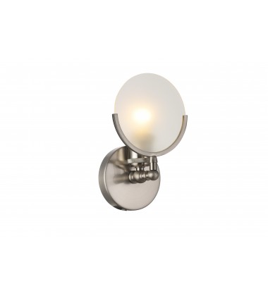  Round Fronsted Glass Shade Wall Sconce (DU114SHN) - Bethel International