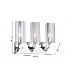  Chrome Iron Frame Wall Sconce (DU123) - Bethel International