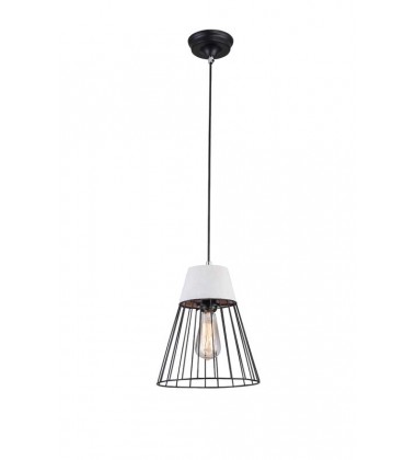  Grey & Black Single Pendant Lighting (DU147P9G) - Bethel International