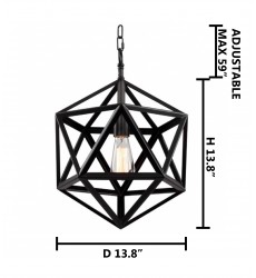  Black Single Pendant Lighting (DU28) - Bethel International
