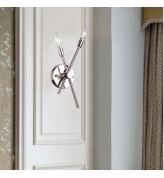  Shiny Nickel Wall Sconce (DU75SN) - Bethel International