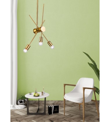  Gold Finish Ceiling Fixture (DU76G) - Bethel International