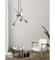  Shiny Nickel Finish Ceiling Fixture (DU76SN) - Bethel International