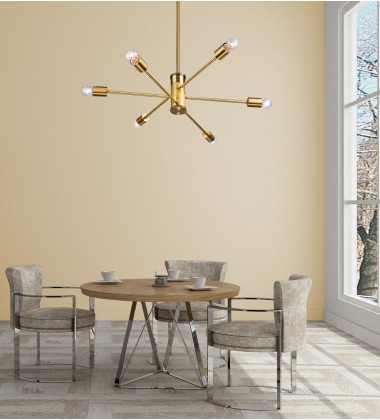  Gold Finish Ceiling Fixture (DU77G) - Bethel International