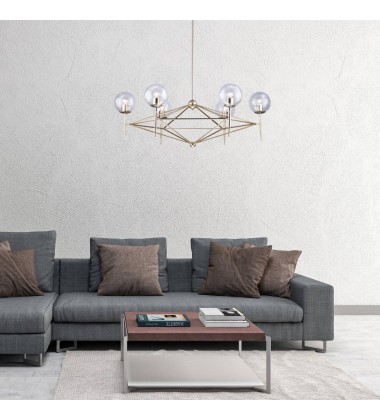  Gold Finish Ceiling Fixture (DU79) - Bethel International