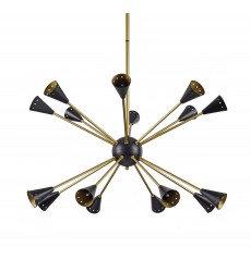  Matte Black And Champagne Gold Finish Ceiling Fixture (DU84) - Bethel International