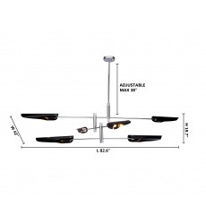  Chrome Finish Ceiling Fixture (DU86) - Bethel International