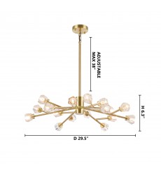  Shiny gold finish Ceiling Fixture (DU89G) - Bethel International