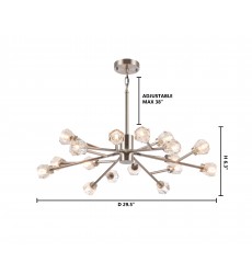  Shiny nickel finish Ceiling Fixture (DU89SHN) - Bethel International