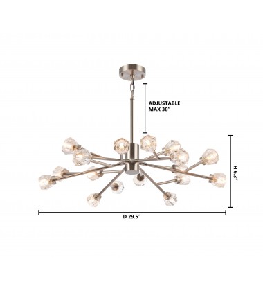  Shiny nickel finish Ceiling Fixture (DU89SHN) - Bethel International