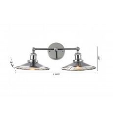  Chrome metal frame Wall Sconce (DU90CH) - Bethel International