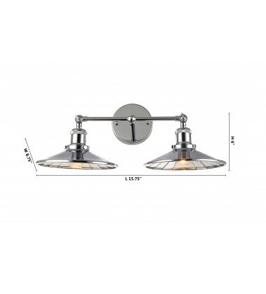 Chrome metal frame Wall Sconce (DU90CH) - Bethel International Chrome metal frame Wall Sconce (DU90CH) - Bethel International