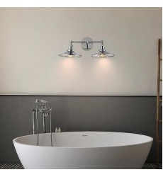  Chrome metal frame Wall Sconce (DU90CH) - Bethel International