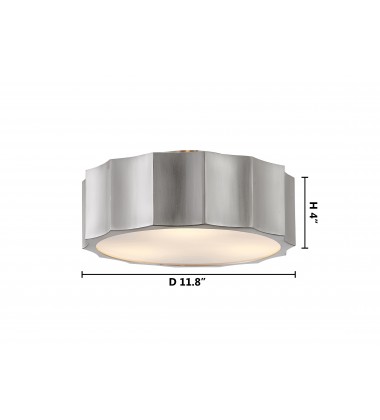  White Bottom Cover Flush Mount (DU91SHN) - Bethel International