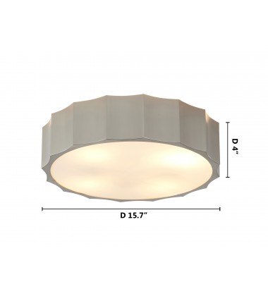  White Bottom Cover Flush Mount (DU92SHN) - Bethel International
