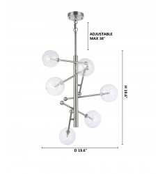  Shiny Nickel Finish Ceiling Fixture (DU97SHN) - Bethel International