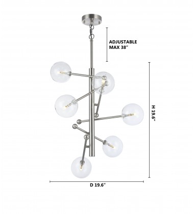  Shiny Nickel Finish Ceiling Fixture (DU97SHN) - Bethel International