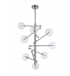  Shiny Nickel Frame Ceiling Fixture (DU98SHN) - Bethel International