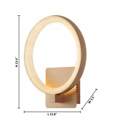  LED 4 inch Gold LED Wall Sconce Wall Light