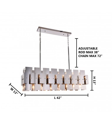  Stainless Steel Frame Ceiling Fixture (FL34SN) - Bethel International