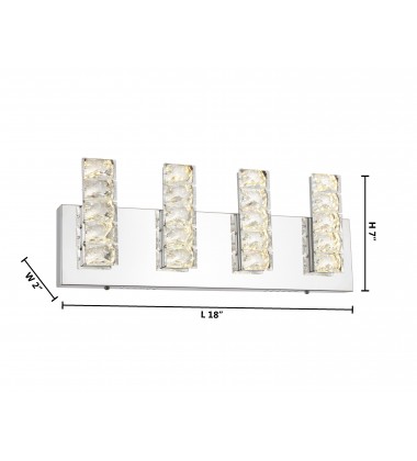  Chrome LED Wall Sconce (FT35W18CH) - Bethel International