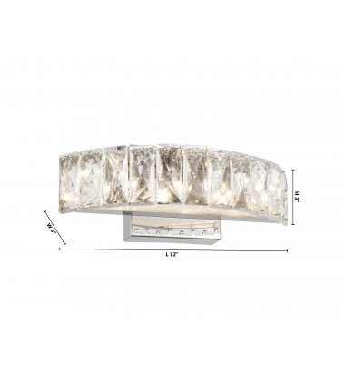  Chrome LED Wall Sconce (FT40W12CH) - Bethel International