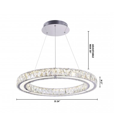  Chrome Chandelier (FT50C24C) - Bethel International