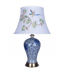  Blue & White Table Lamp (FUM03T8B) - Bethel International