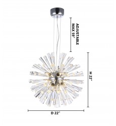  Clear crystal spike chandelier Chandelier (GA74S) - Bethel International