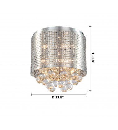  Clear Crystal Drop  Flush Mount (GL63) - Bethel International