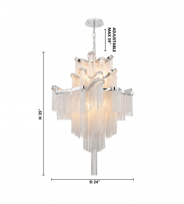 Chrome Chain Lighting (HO155MC) - Bethel International Chrome Chain Lighting (HO155MC) - Bethel International