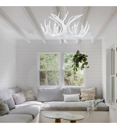  Indoor Antler Lighting (IL07WH) - Bethel International