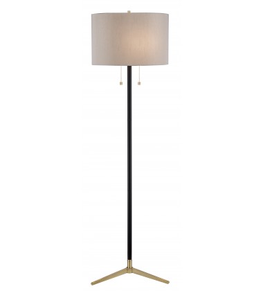  Antique Brass & Black Finish Floor Lamps (JFL123HL-AB) - Bethel International