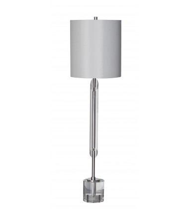  White Cylinder Shade Table Lamp (JTL26GH-PN) - Bethel International