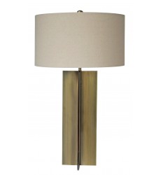  Oatmeal Linen Shade Table Lamp (JTL54GV-AB) - Bethel International