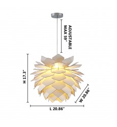  White Ceiling Fixture (JU01C20WH) - Bethel International