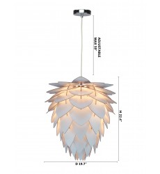  White Ceiling Fixture (JU02C19WH) - Bethel International