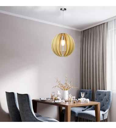  Natural Wood Ceiling Fixture (JU03C15W) - Bethel International