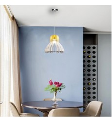  White Single Pendant Light (JU05P16WH) - Bethel International