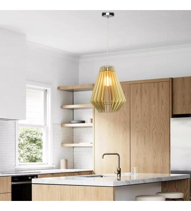  White Single Pendant Light (JU06P11W) - Bethel International