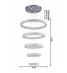  Clear crystal  LED Single Pendant Lighting (KD07-3) - Bethel International