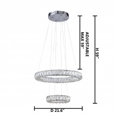  Clear crystal  LED Single Pendant Lighting (KD09) - Bethel International